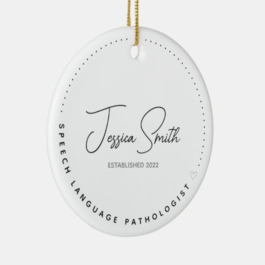 Speech Language Patholoog Afstuderen Kerstmis Keramisch Ornament (Rechts)