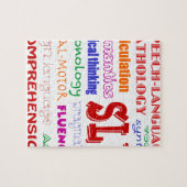 Speech Language Patholoog Colorful Fun Font Legpuzzel (Horizontaal)