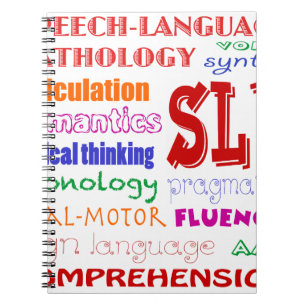 Speech Language Patholoog Colorful Fun Font Notitieboek