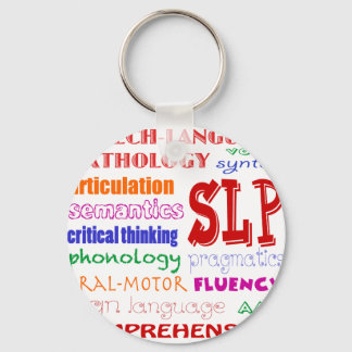 Speech Language Patholoog Colorful Fun Font Sleutelhanger