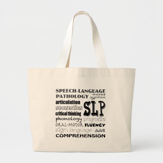 Speech Language Patholoog Grote Tote Bag (Voorkant)