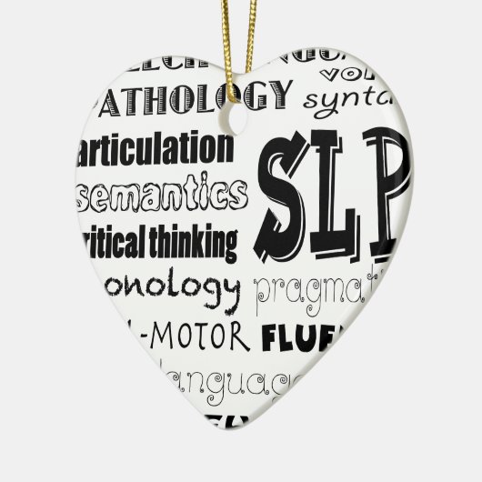 Speech Language Patholoog Keramisch Ornament (Links)