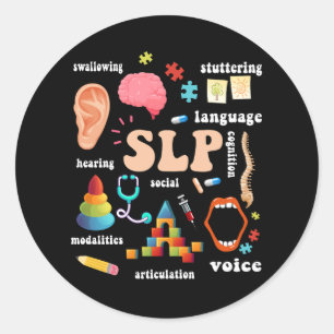 Speech Language Patholoog Pathology Speech Thera Ronde Sticker