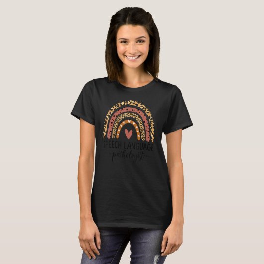 Speech Language Patholoog Rainbow Speech Therapy T-shirt (Voorkant volledig)