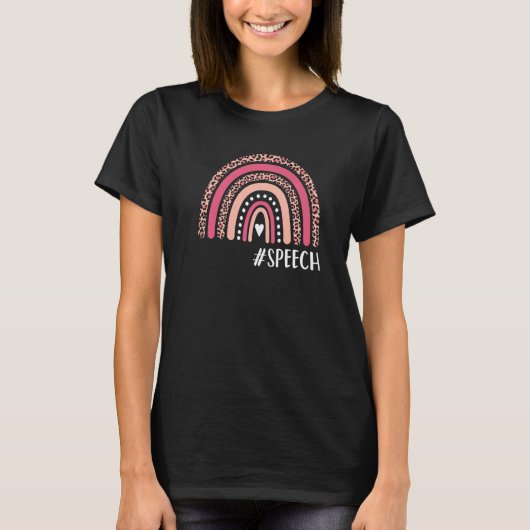 Speech Language Patholoog Rainbow Speech Therapy T-shirt (Voorkant)