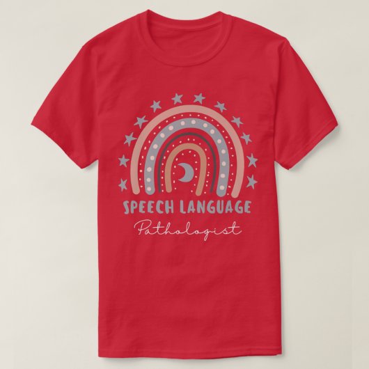 Speech Language Patholoog Rainbow Speech Therapy T-shirt (Design voorkant)