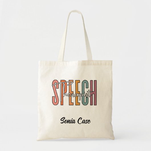Speech Language Patholoog Speech Therapist Tote Bag (Voorkant)