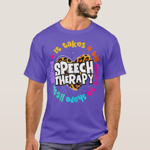 Speech Language Patholoog Speech Therapy Leopard T-shirt