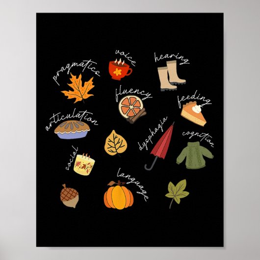 Speech Language Patholoog Speech Therapy SLP Fal Poster (Voorkant)