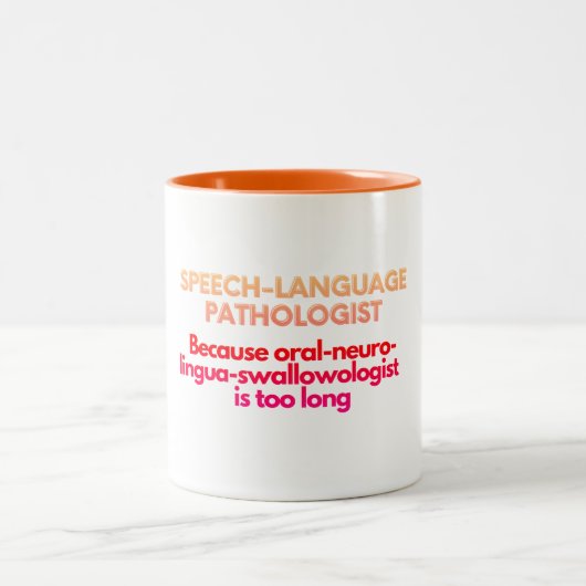 Speech Language Patholoog Tweekleurige Koffiemok (Center)