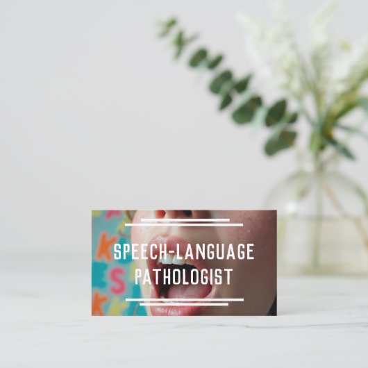 Speech Language Patholoog Visitekaartje (Staand voorkant)