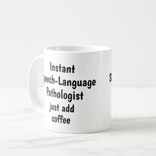 Speech-Language Patholoog voegt koffie-citaat toe Koffiemok (Voorkant links)