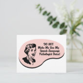 Speech-Language Patholoog Voice Briefkaart (Staand voorkant)