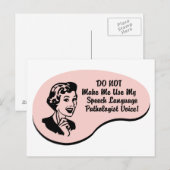 Speech-Language Patholoog Voice Briefkaart (Voorkant / Achterkant)