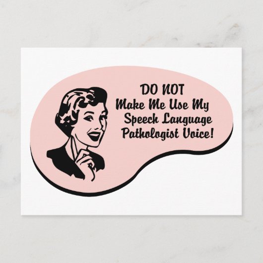 Speech-Language Patholoog Voice Briefkaart (Voorkant)