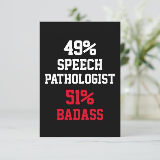 Speech Pathologist Badass Kaart (Staand voorkant)