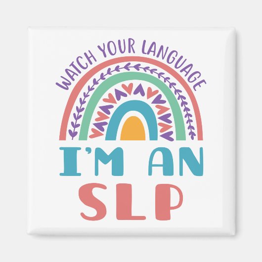 Speech Pathologist Bekijk je taal als SLP Magneet (Voorkant)