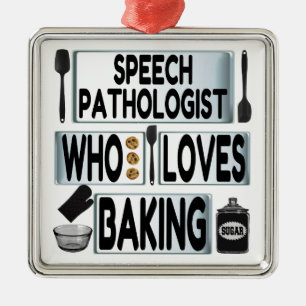 Speech Pathologist houdt van baken Metalen Ornament