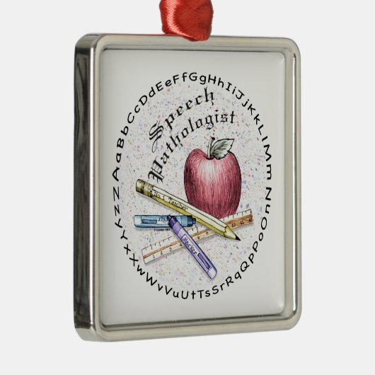 Speech Pathologist Premium Square Ornament (Rechts)