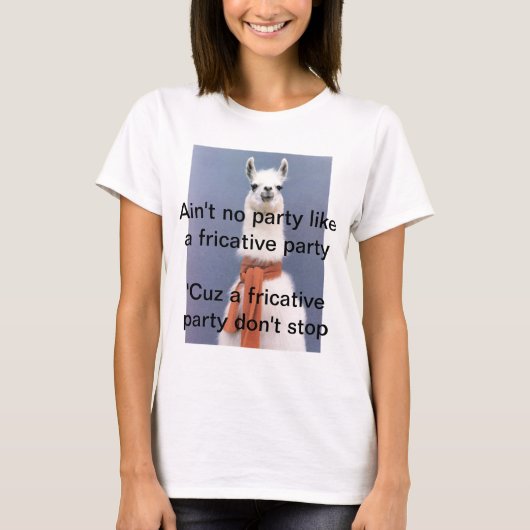 Speech Pathology t-shirt - Fricative grapjes (Voorkant)