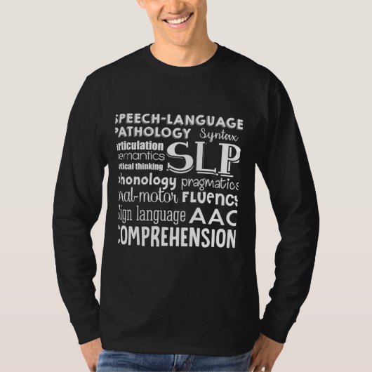 Speech Pathology Therapy Language Autism Awareness T-shirt (Voorkant)