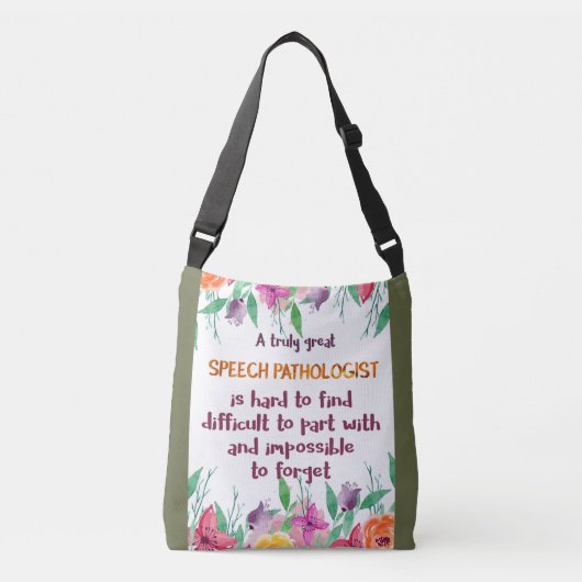 Speech Patholoog Gift School Language Therapist Crossbody Tas (Voorkant)