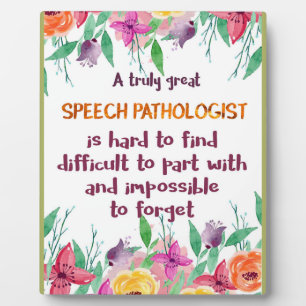 Speech Patholoog Gift School Language Therapist Fotoplaat