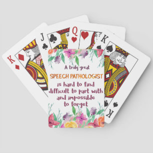 Speech Patholoog Gift School Language Therapist Pokerkaarten