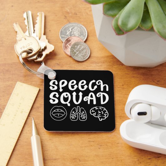 Speech Squad SLP logopedist Grappig Sleutelhanger (Bureau)