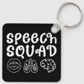 Speech Squad SLP logopedist Grappig Sleutelhanger (Achterkant)