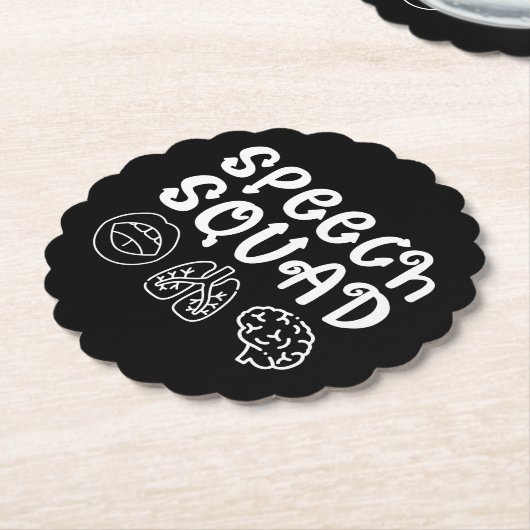Speech Squad SLP Speech Language Pathologist Grapp Kartonnen Onderzetters (Gekanteld)