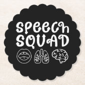 Speech Squad SLP Speech Language Pathologist Grapp Kartonnen Onderzetters (Voorkant)