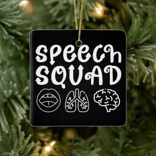 Speech Squad SLP Speech Language Pathologist Grapp Keramisch Ornament (Boom)
