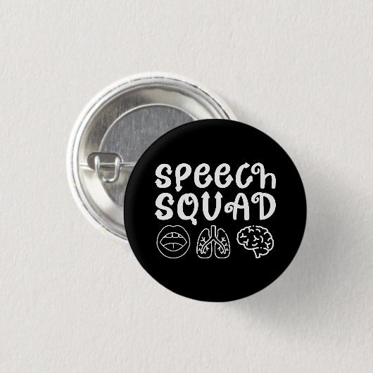 Speech Squad SLP Speech Language Pathologist Grapp Ronde Button 3,2 Cm (Voorkant /achterkant)