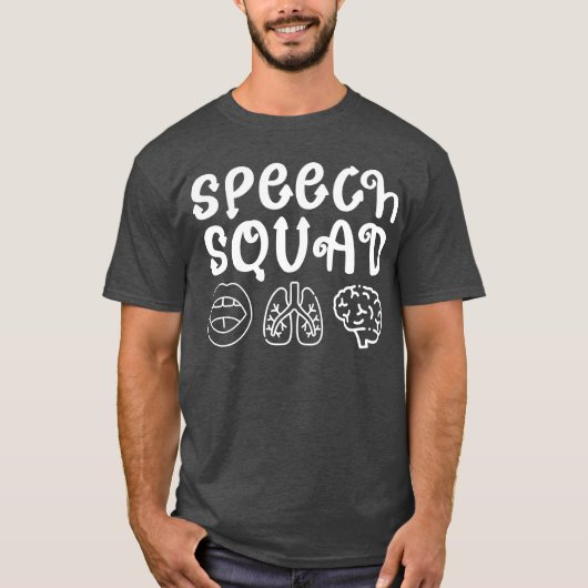 Speech Squad SLP Speech Language Pathologist Grapp T-shirt (Voorkant)