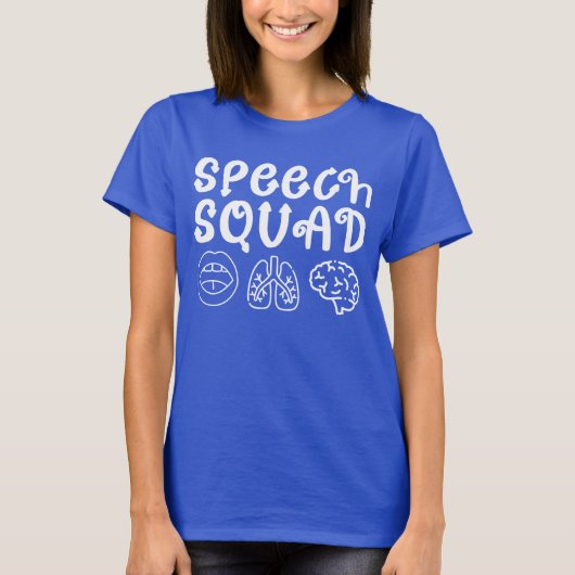 Speech Squad SLP Speech Language Pathologist Grapp T-shirt (Voorkant)