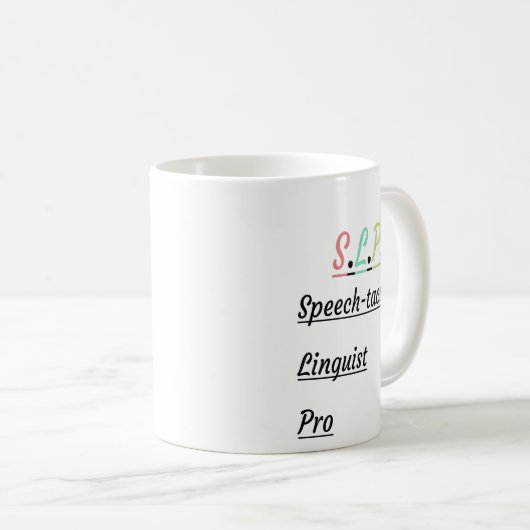 Speech-Tacular Linguist Pro | SLP-cadeau Koffiemok (Voorkant rechts)
