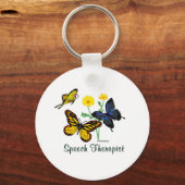 Speech Therapist Butterflies Sleutelhanger (Voorkant)