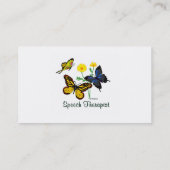 Speech Therapist Butterflies Visitekaartje (Achterkant)
