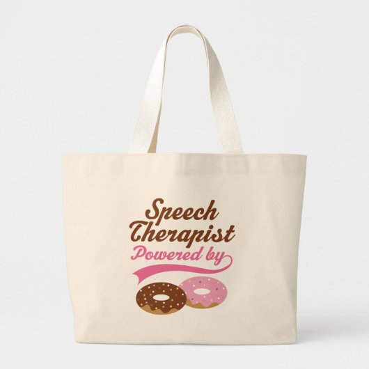 Speech Therapist Funny Gift Grote Tote Bag (Voorkant)
