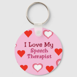 Speech Therapist Hearts Sleutelhanger