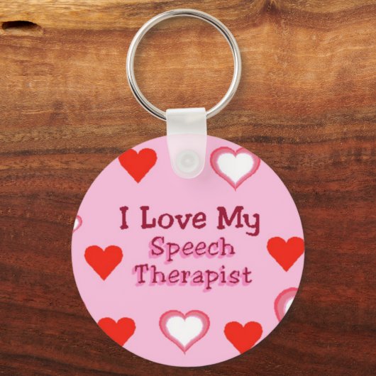 Speech Therapist Hearts Sleutelhanger (Voorkant)