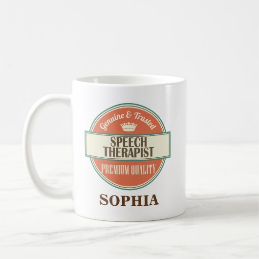 Speech Therapist Personalized Kantoor Mok Gift (Links)