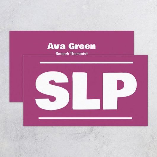Speech Therapist SLP Visitekaartje