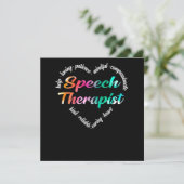 Speech Therapist Speech Therapist Heart Word Cloud Kaart (Staand voorkant)