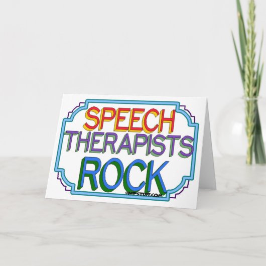 Speech Therapists Rock Kaart (Voorkant)