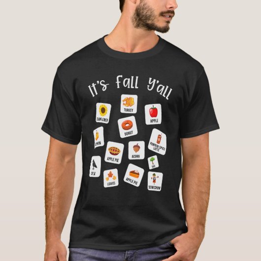 Speech Therapy Aac Slp Herfst Speech Language Path T-shirt (Voorkant)
