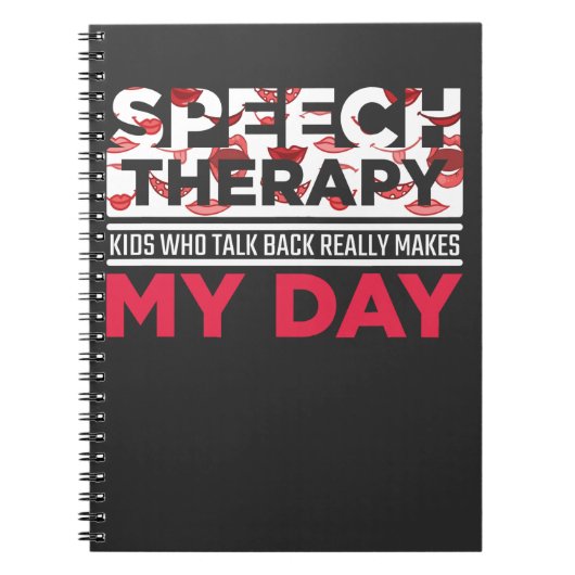 Speech Therapy Appreciation Kind Logopedics Teache Notitieboek (Voorkant)