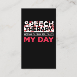 Speech Therapy Appreciation Kind Logopedics Teache Visitekaartje