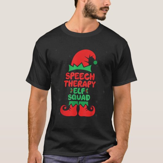 Speech Therapy Elf Squad SLP Speech Therapist Chri T-shirt (Voorkant)